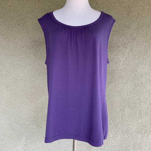 🔥🔥🔥3/$20🔥🔥🔥 Muted Violet Rayon Jersey Top - Picture 4 of 8